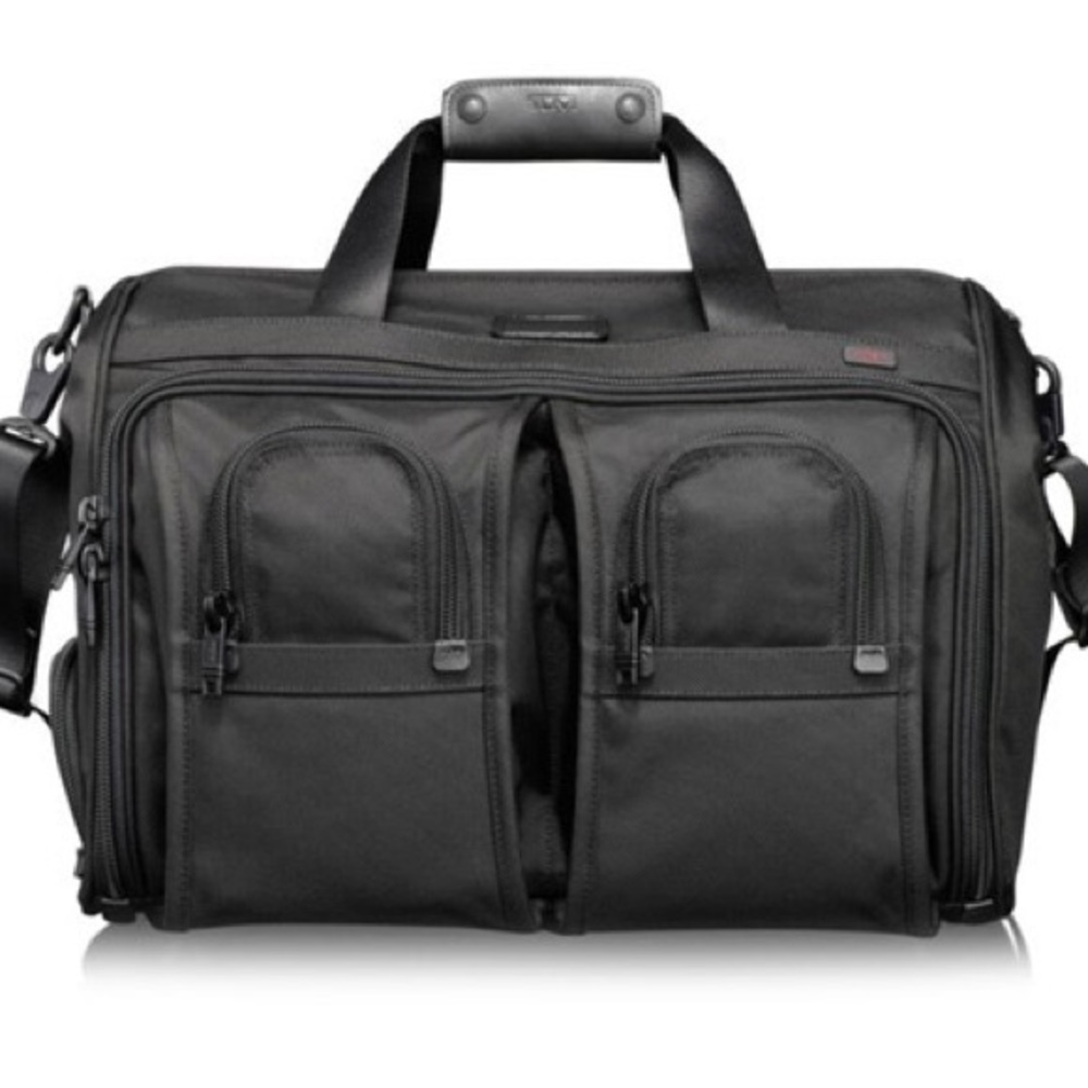 Tumi Luggage Alpha Deluxe Carry-on Satchel, Med Bag